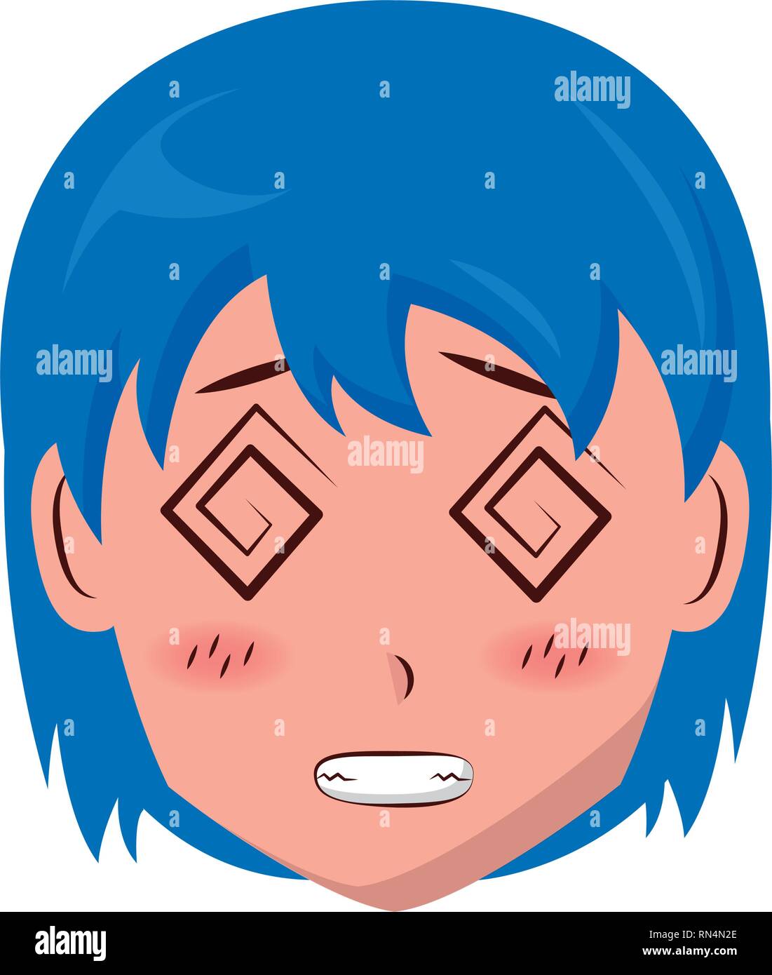 Boy Crazy Hair Stock Vector Images Alamy