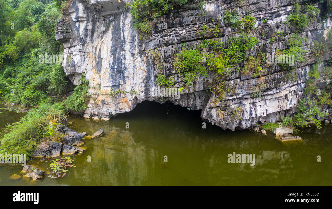 Limestone cave, Ecotourism Trang An Boat Tour, Ninh Bình, Vietnam Stock Photo