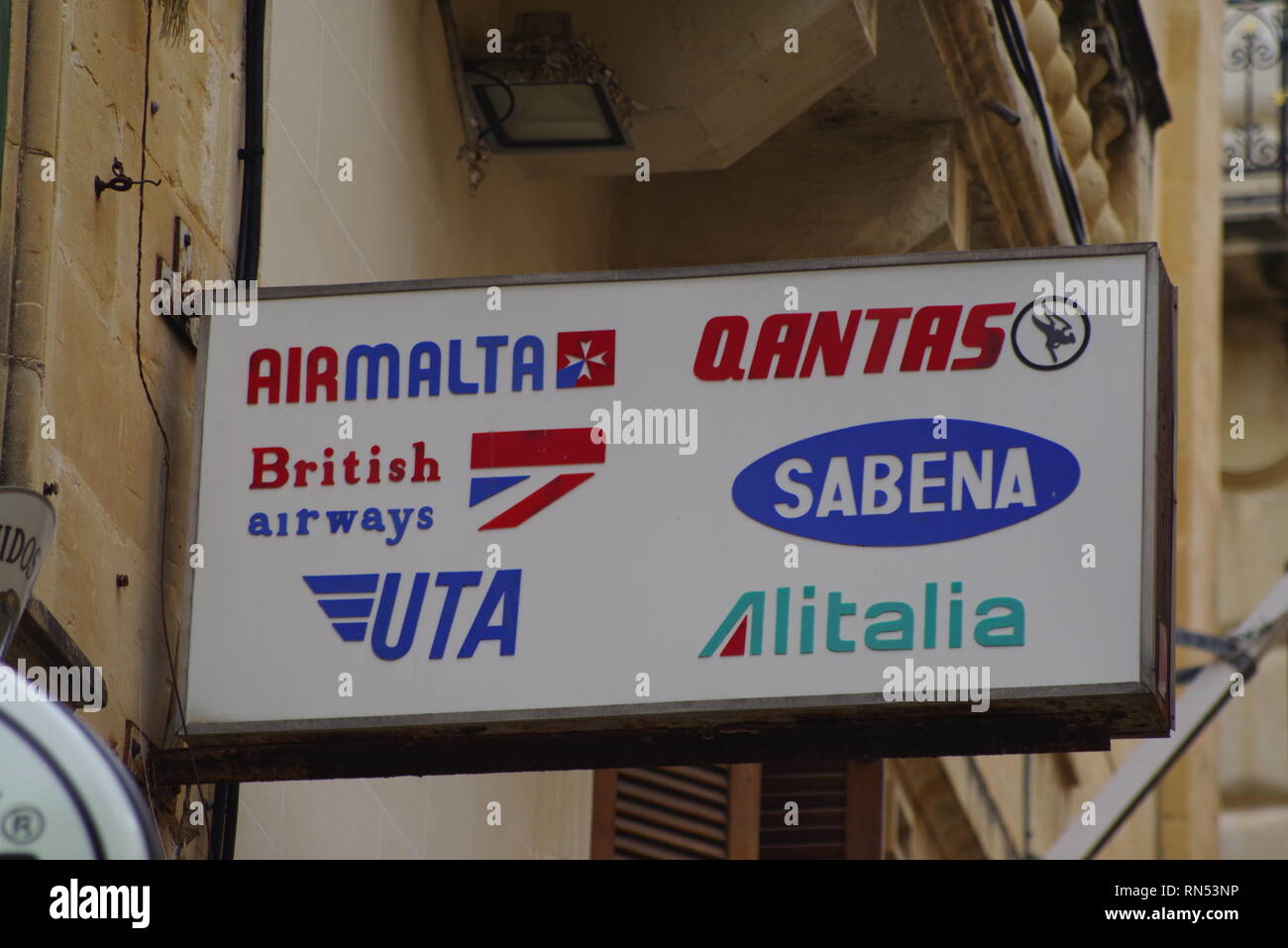 Vintage Signs, Valletta, Malta Stock Photo Alamy