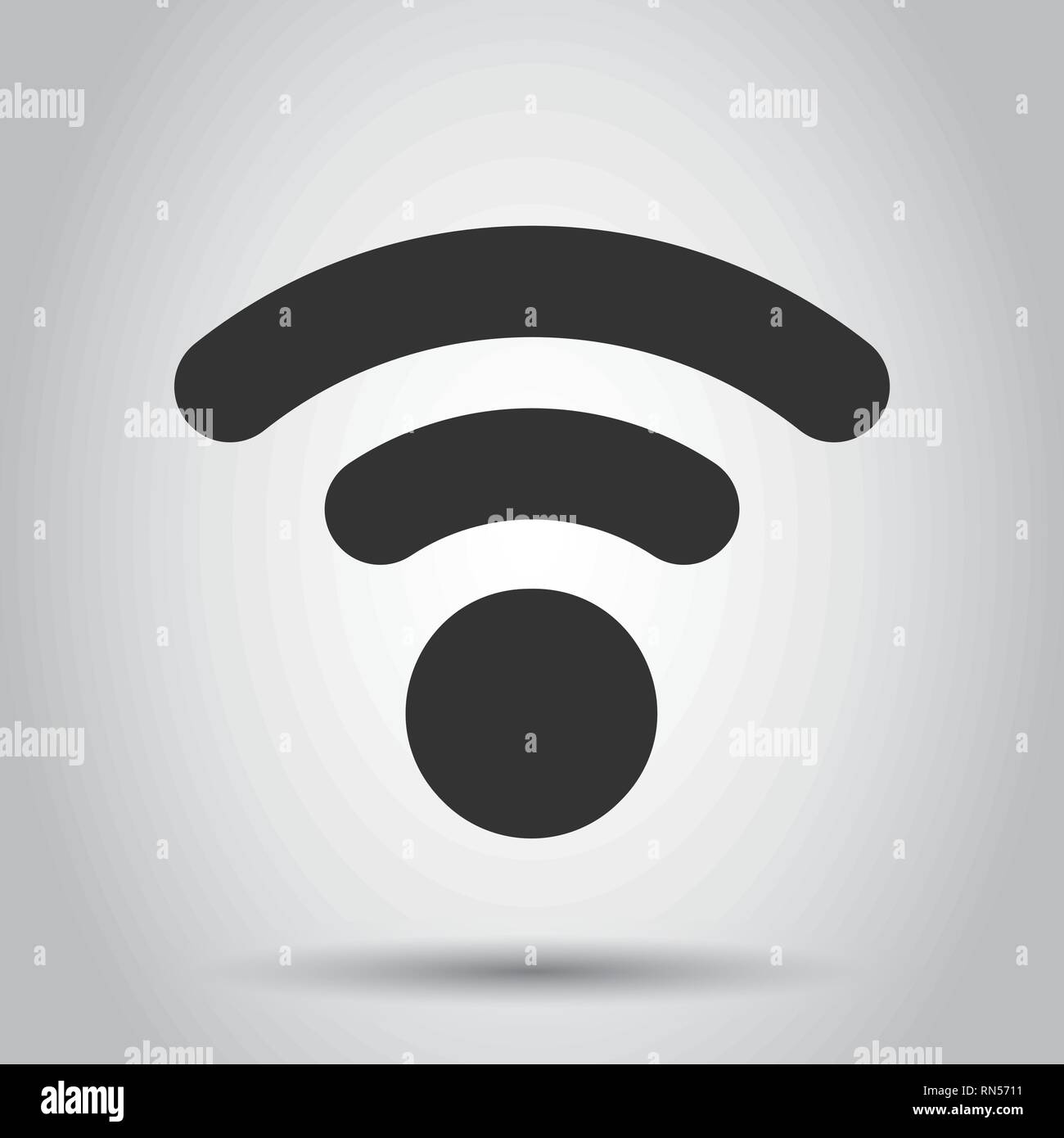 Wifi internet sign icon in flat style. Wi-fi wireless technology vector ...