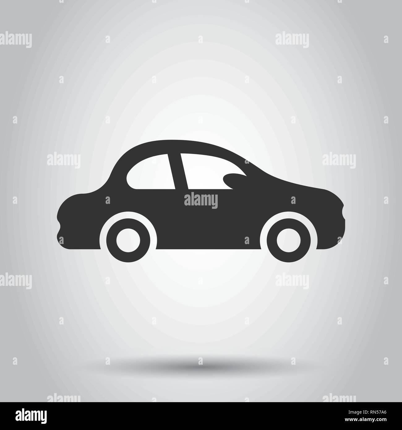Car icon in flat style. Automobile car vector illustration on white ...