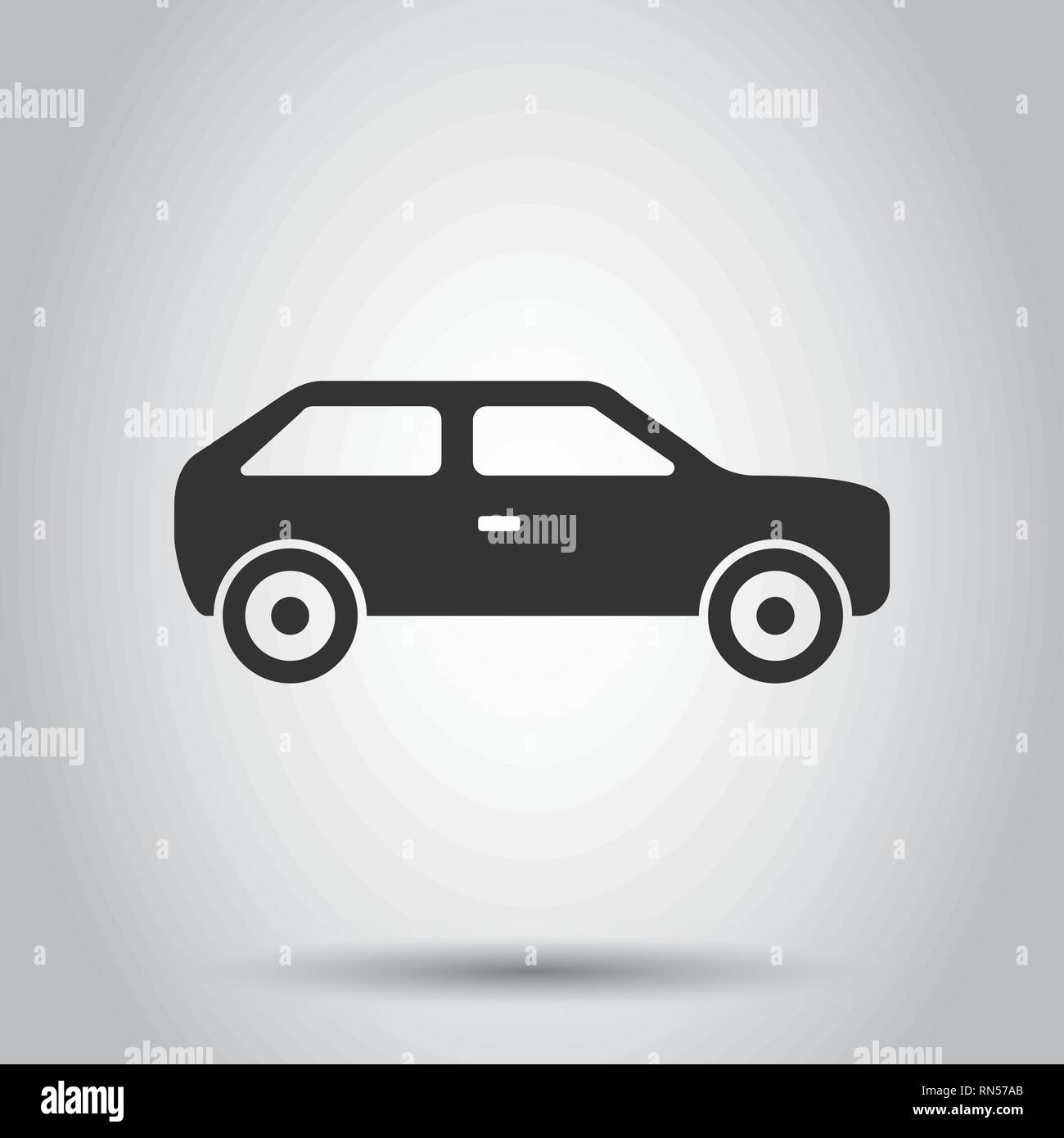 Car icon in flat style. Automobile car vector illustration on white ...