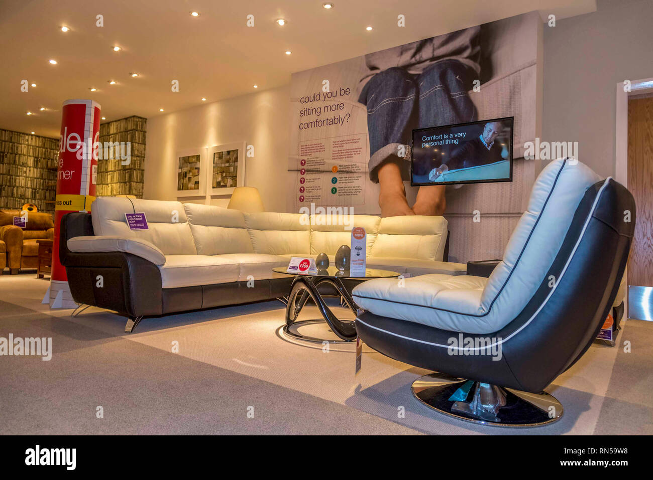 Modern UK furniture store display Stock Photo Alamy