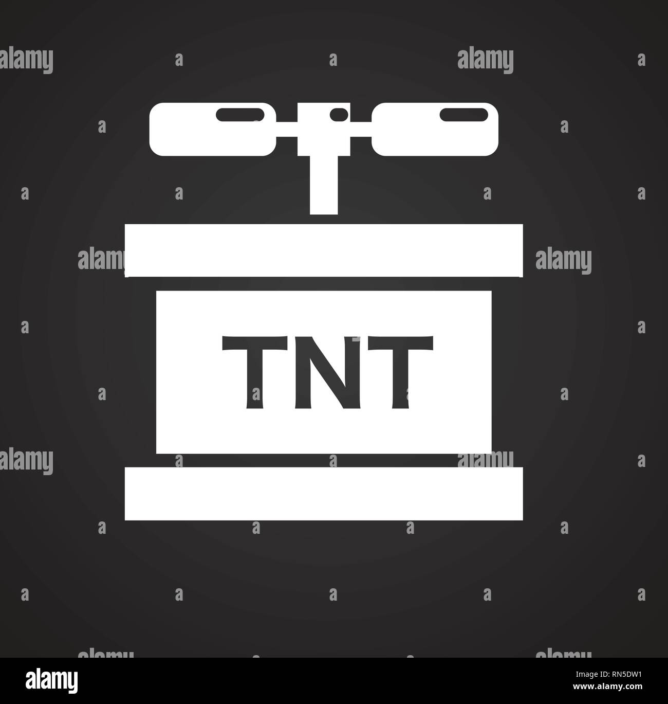 Explosive bomb icon on color circles white background for graphic and ...