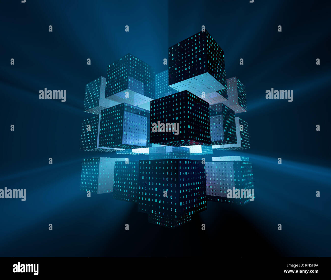 Cube Intelligent Technology, Binary Code, Network Program and Data ...