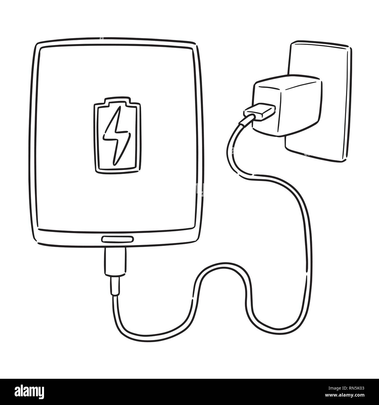 vector of smartphone charging Stock Vector Image & Art - Alamy