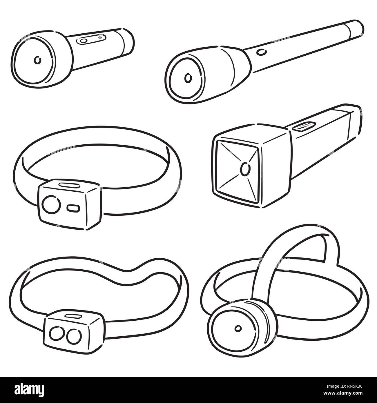 Led head torch Black and White Stock Photos & Images Alamy