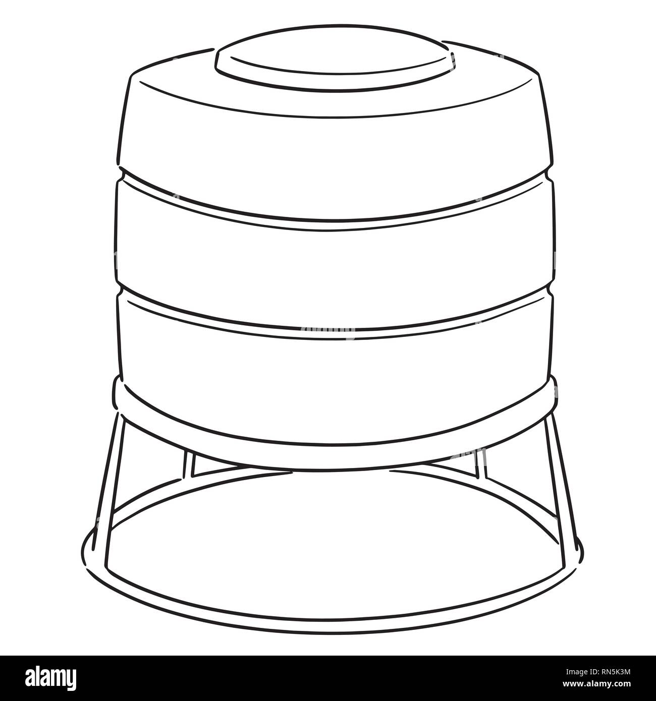 Water Tank Cartoon Vector Illustration Black Stock Vector Royalty Free  313678403  Shutterstock