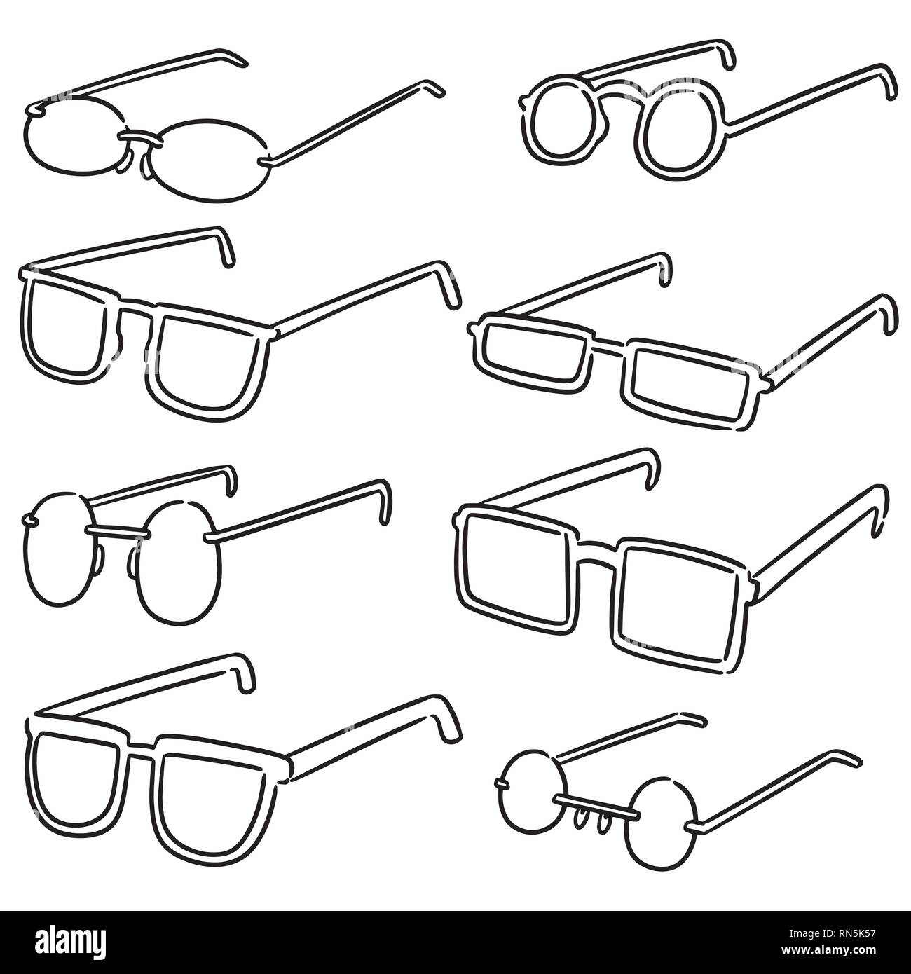 vector set of eyeglasses Stock Vector Image & Art - Alamy