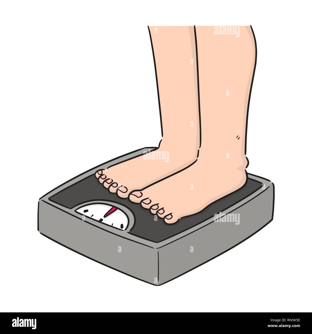 https://c8.alamy.com/comp/RN5K5E/vector-of-feet-on-weighing-machine-RN5K5E.jpg