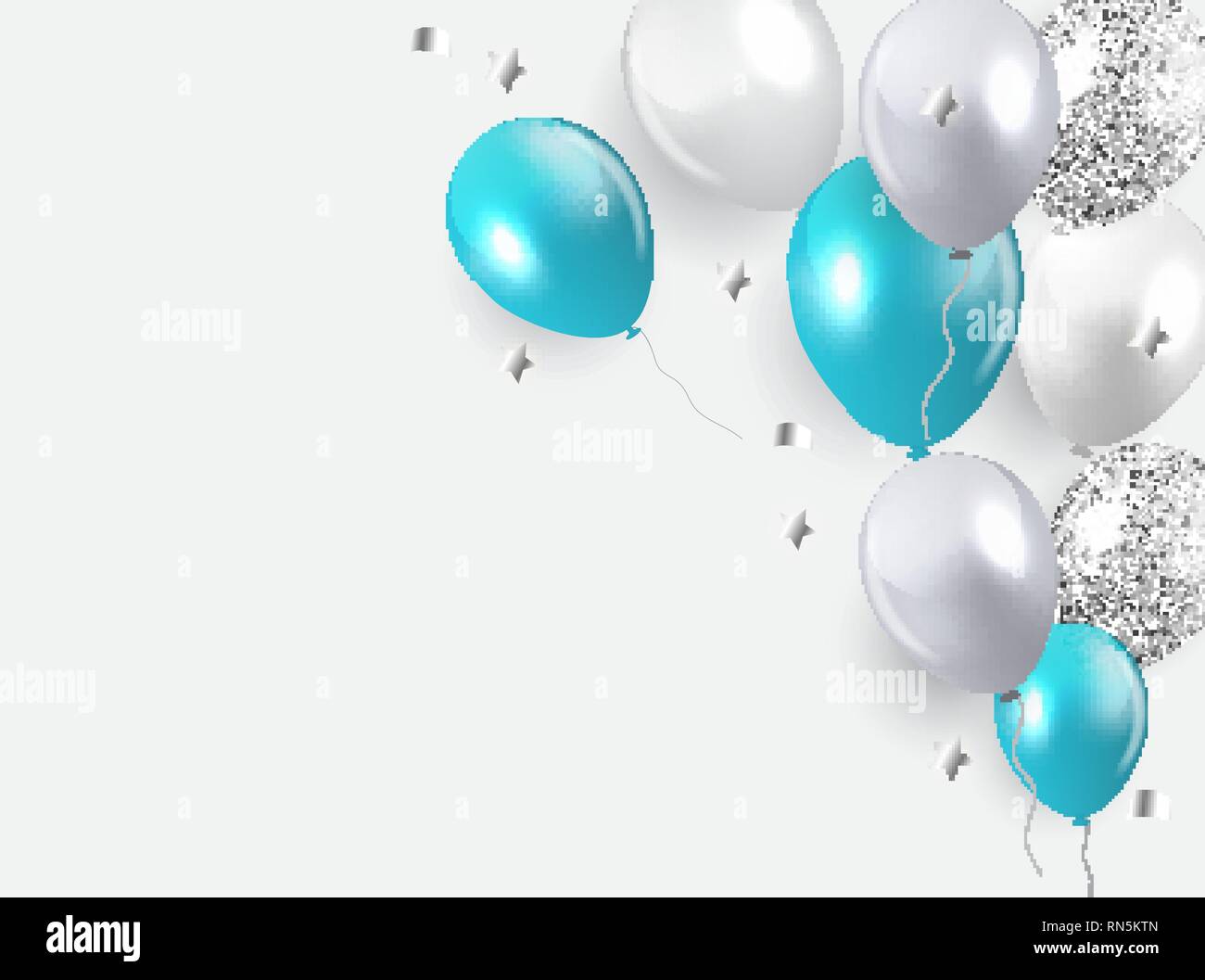 Download Glossy Happy Birthday Balloons Background Vector ...