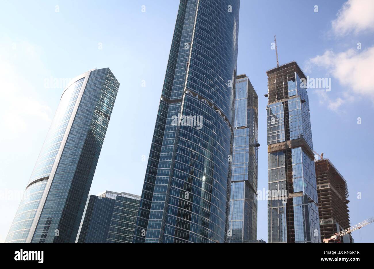 skyscraper develop on sky background at day Stock Photo - Alamy