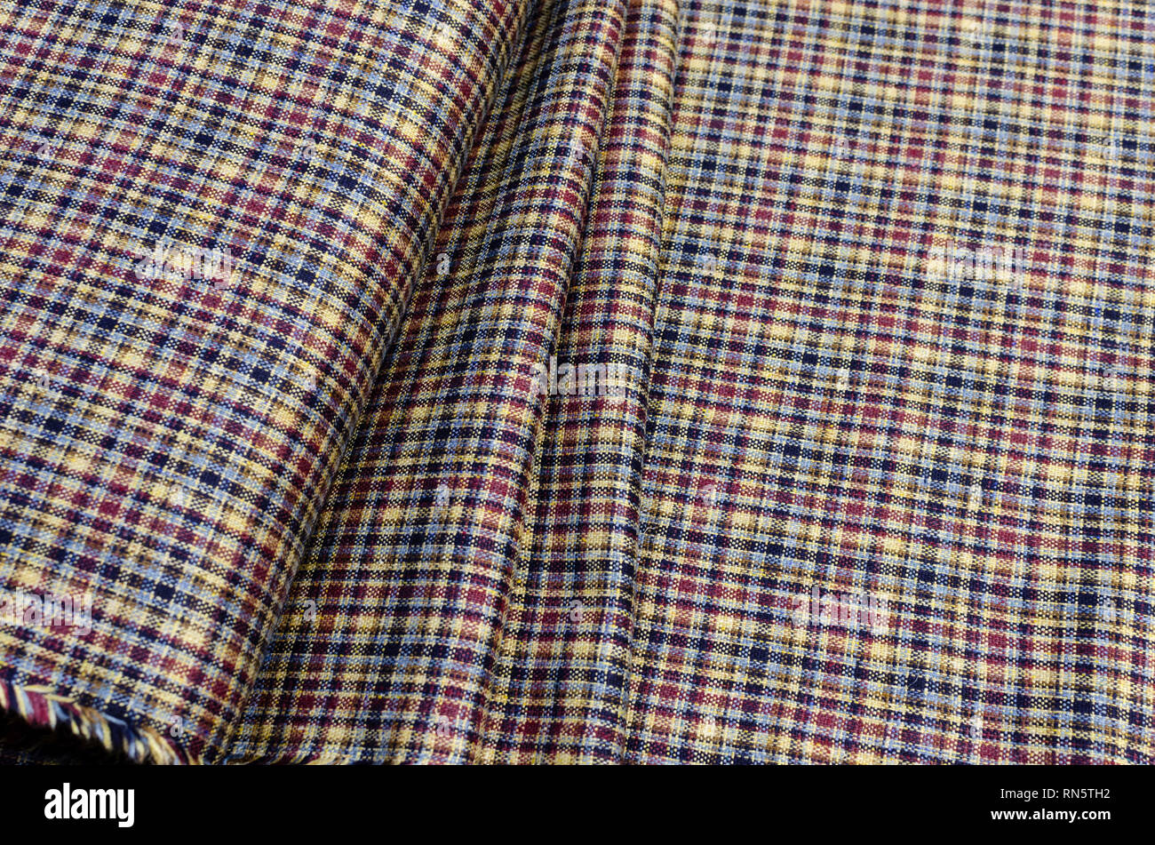 Multicolored wool fabric for shops and Internet sites Stock Photo