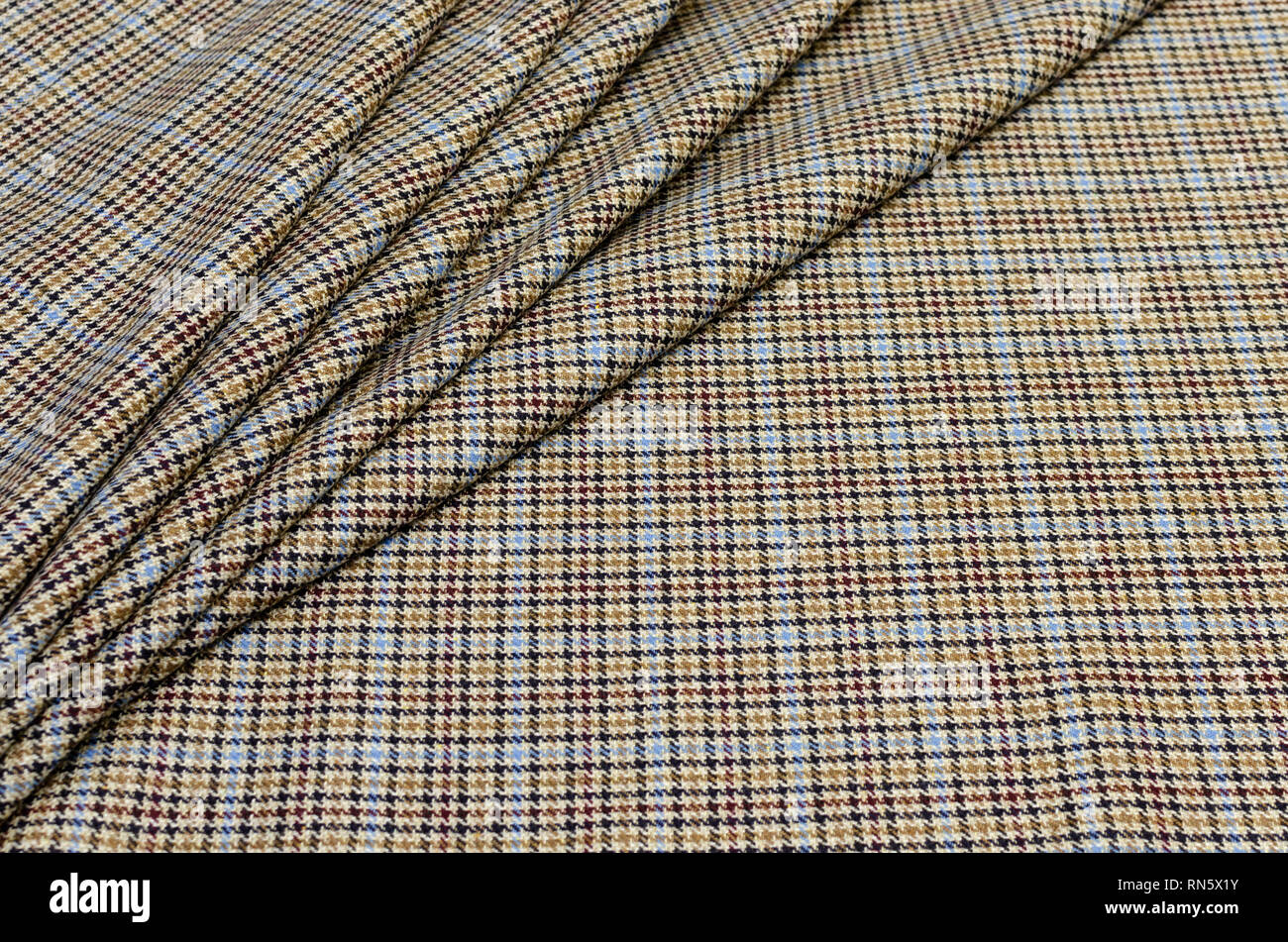 Multicolored wool fabric for shops and Internet sites Stock Photo