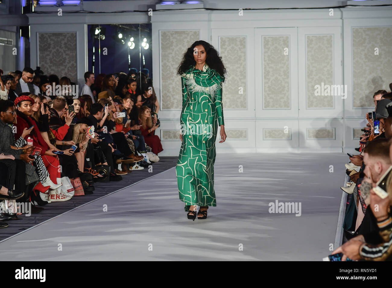 London, UK. 16th Feb 2019. Stories From Arabia Fashion Show AW19, De ...