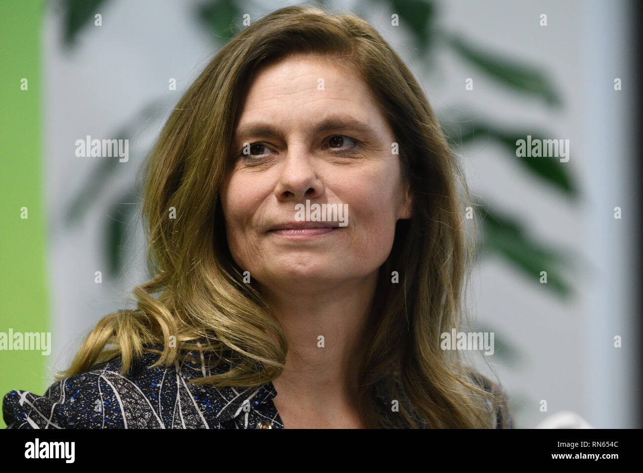 Vienna, Austria. 17 February 2019. Press Conference of the Green Party Austria. Picture shows Sarah Wiener. Credit: Franz Perc / Alamy Live News Stock Photo