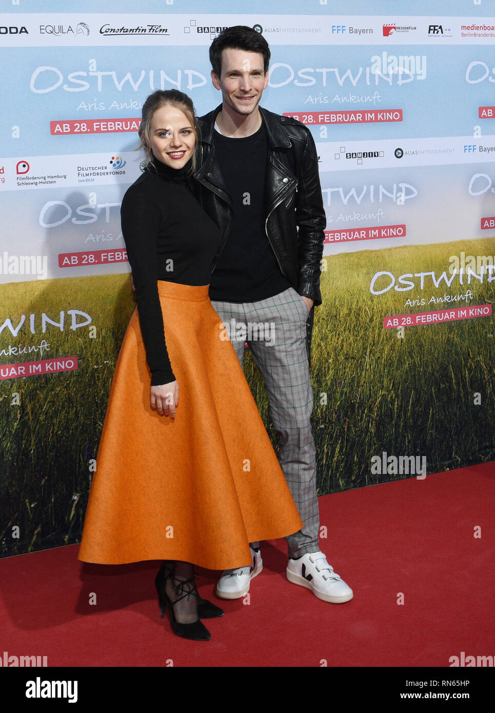 Munich Germany 17th Feb 2019 The Actors Lili Epply And Sabin Tambrea Come To The Premiere Of The Movie Ostwind Aris Ankunft Photo Angelika Warmuth Dpa Credit Dpa Picture Alliance Alamy Live News