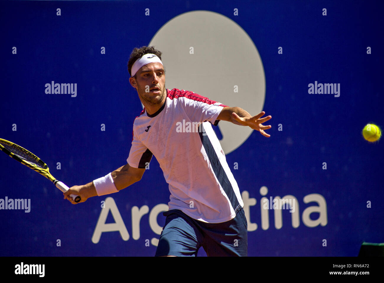 Buenos Aires, Federal Capital, Argentina. 17th Feb, 2019. Marco Cecchinato is the Champion of the ATP 250 of the Argentina Open 2019 after winning in two straight sets 6-1; 6-2 to the Argentinian Diego Swartzman. Credit: Roberto Almeida Aveledo/ZUMA Wire/Alamy Live News Stock Photo