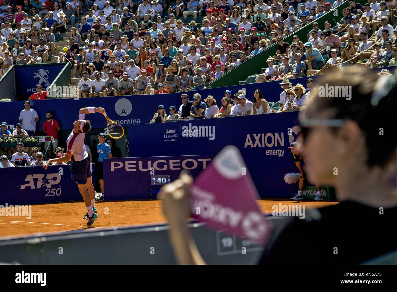 Buenos Aires, Federal Capital, Argentina. 17th Feb, 2019. Marco Cecchinato is the Champion of the ATP 250 of the Argentina Open 2019 after winning in two straight sets 6-1; 6-2 to the Argentinian Diego Swartzman. Credit: Roberto Almeida Aveledo/ZUMA Wire/Alamy Live News Stock Photo