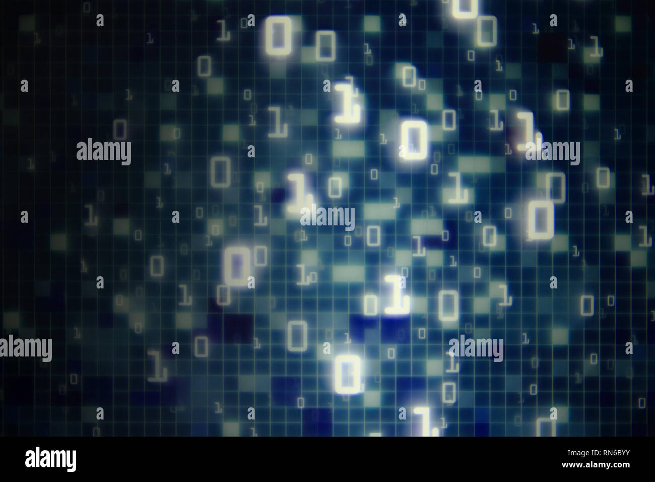 Matrix Futuristic space theme multiple exposure binary numbers moving ...