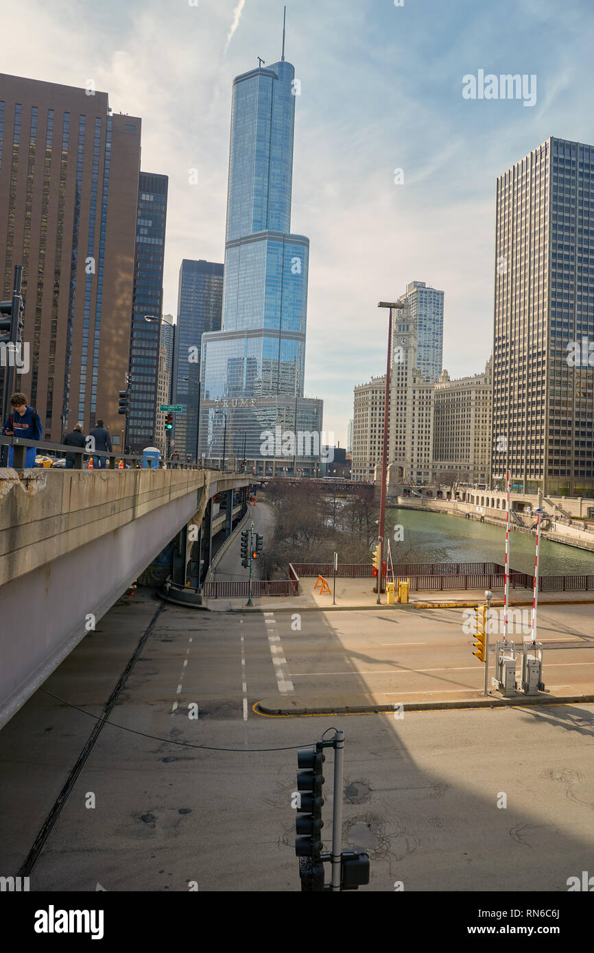 CHICAGO, IL CIRCA MARCH, 2016 Chicago downtown in the daytime