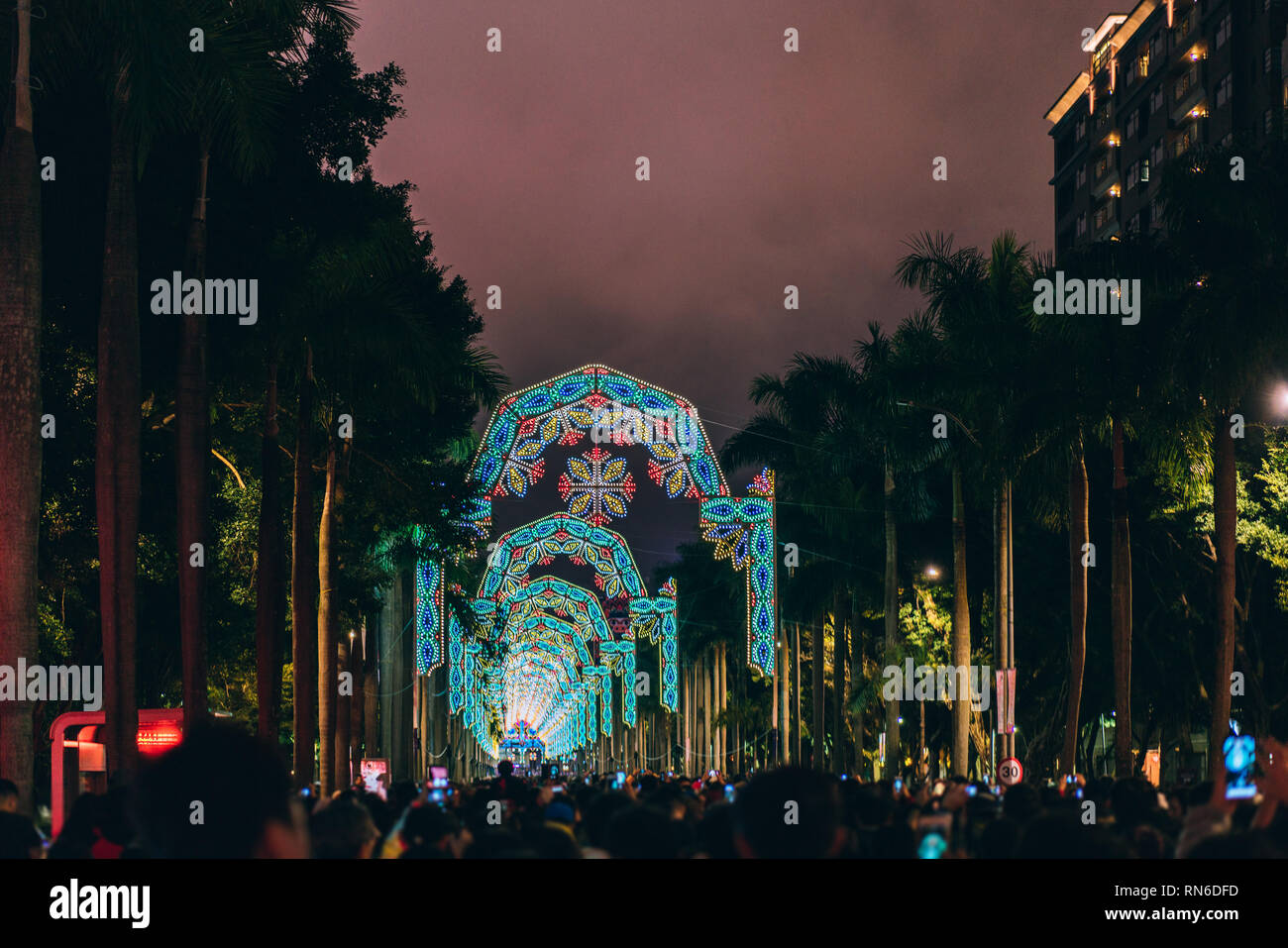 Winter Illuminations in Taipei, Taiwan 2019 Stock Photo