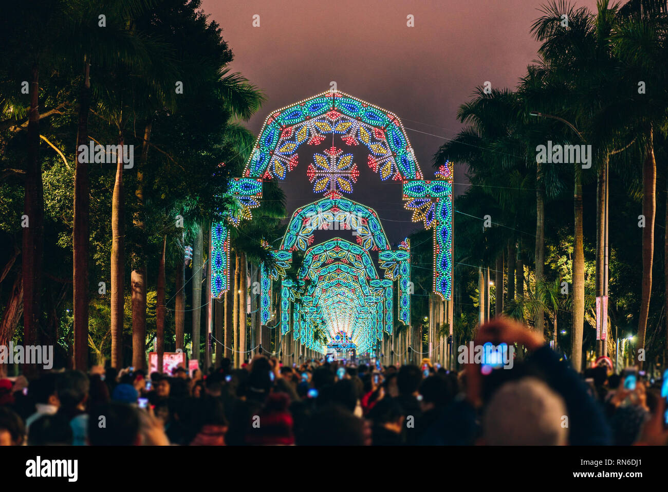 Winter Illuminations in Taipei, Taiwan 2019 Stock Photo