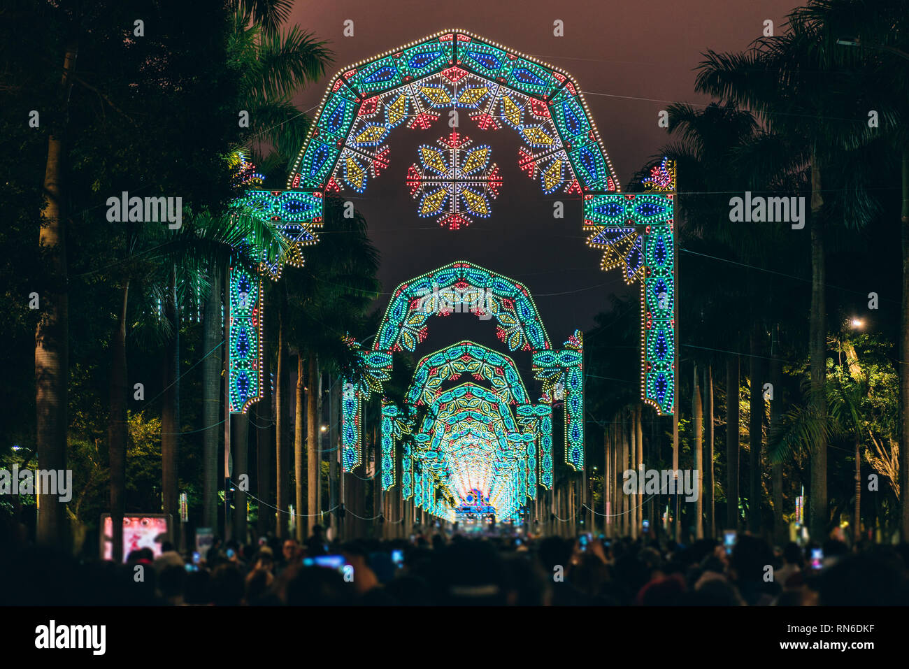 Winter Illuminations in Taipei, Taiwan 2019 Stock Photo
