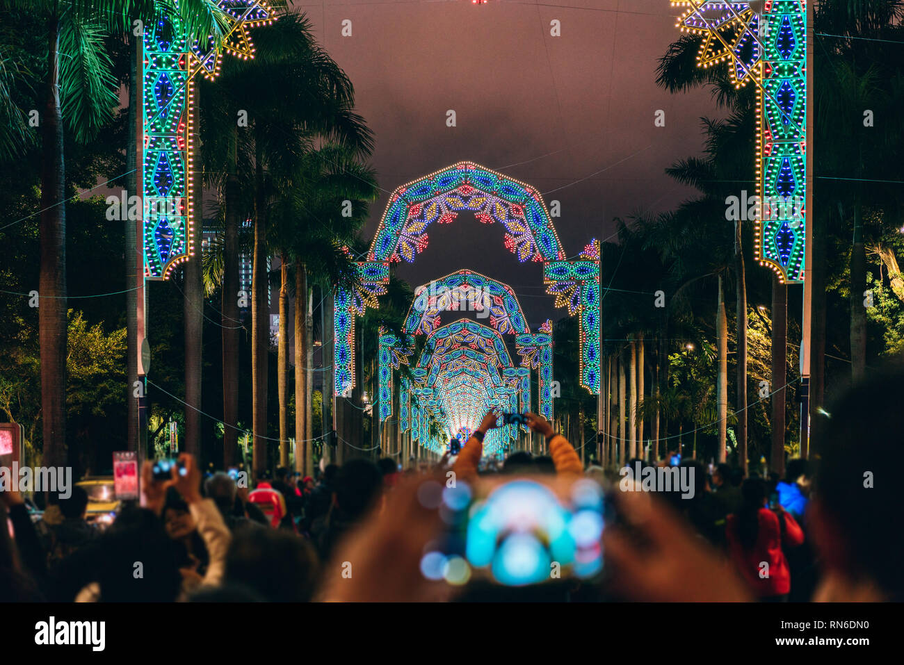 Winter Illuminations in Taipei, Taiwan 2019 Stock Photo