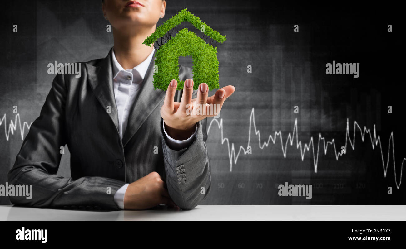 Picture of Concept of eco friendly real estate Stock Photo - Alamy