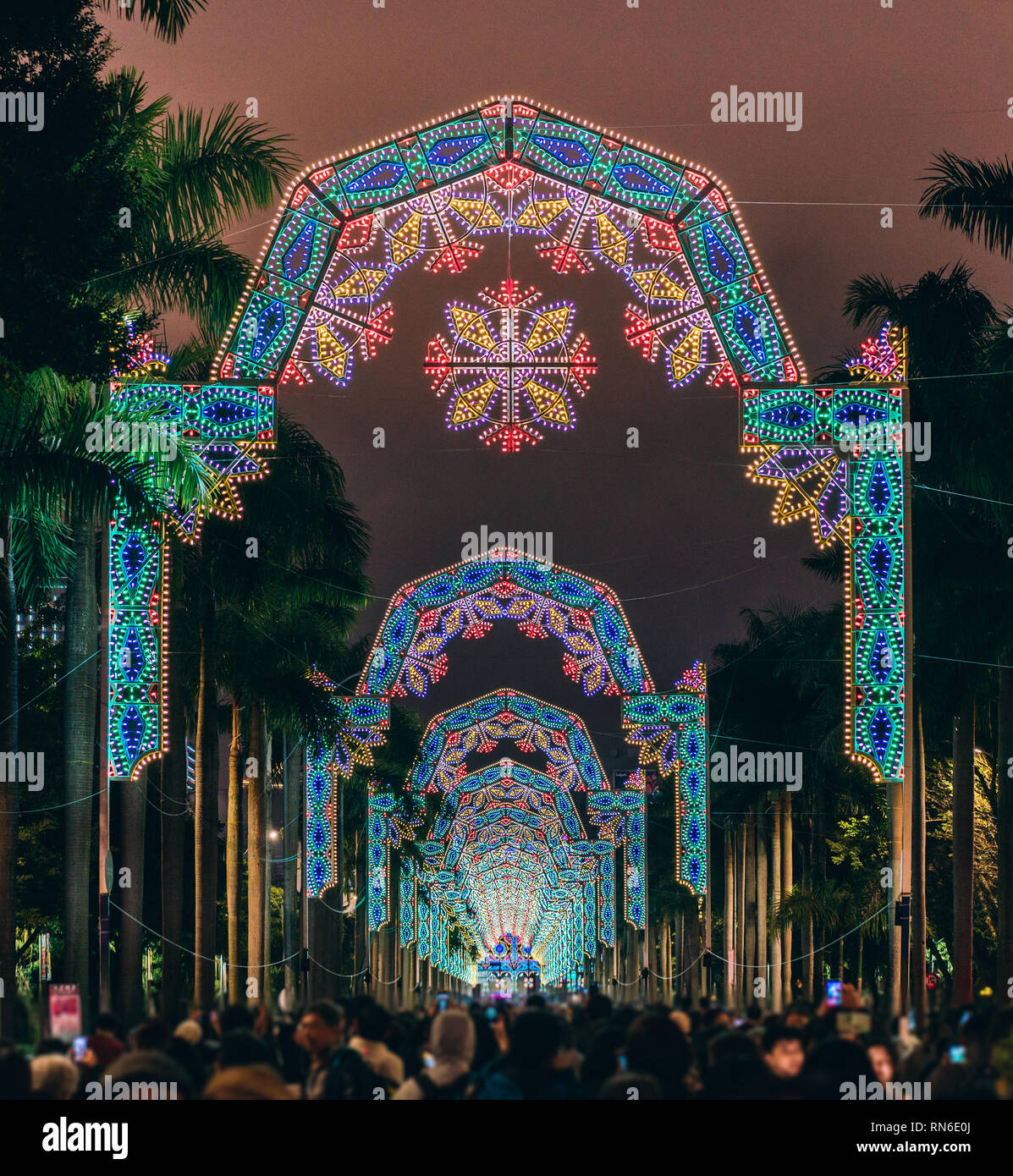 Winter Illuminations in Taipei, Taiwan 2019 Stock Photo
