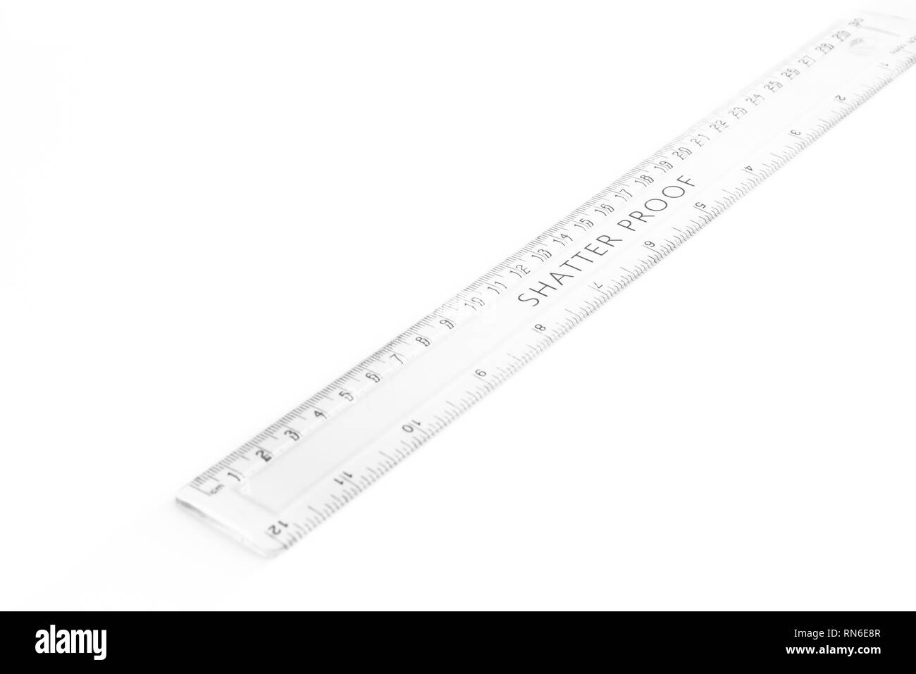 Concept measure tool, ruler measurement isolated on white background Stock Photo