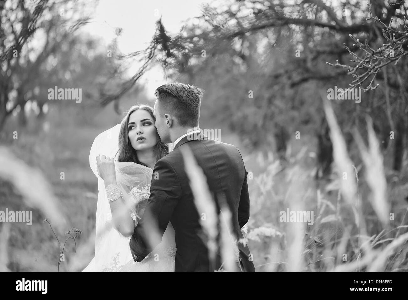 Wedding couple outdoor Stock Photo - Alamy