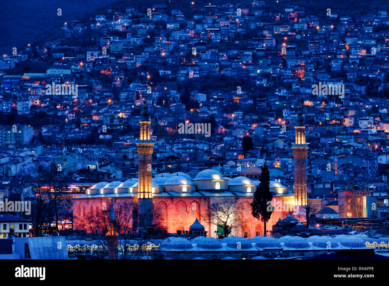 Grand Mosque of Bursa, Turkey Stock Photo