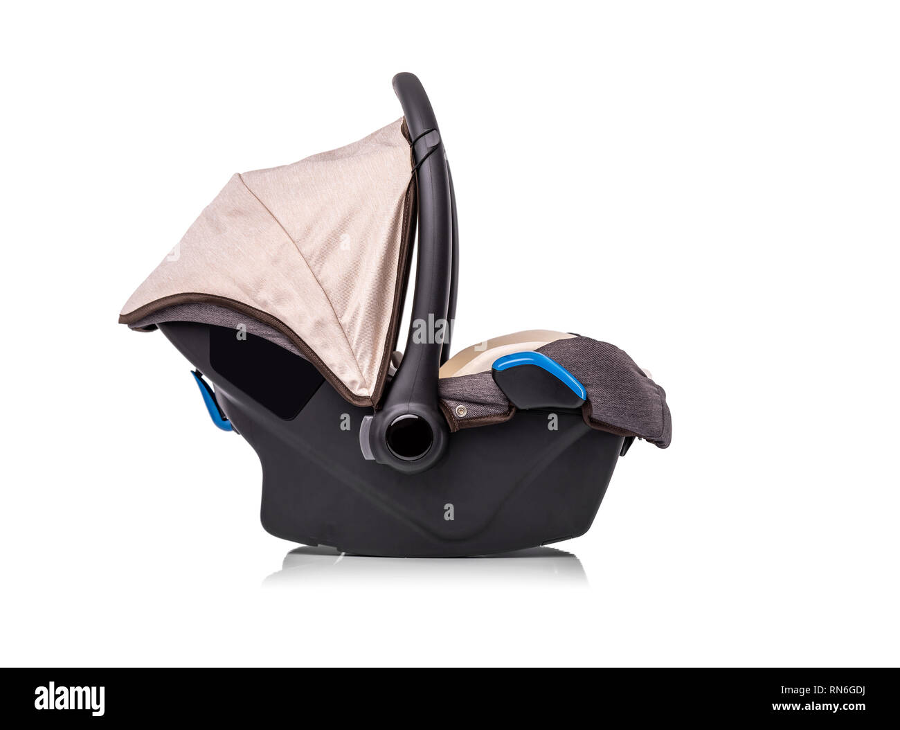 Baby car seat isolated on a white background Stock Photo