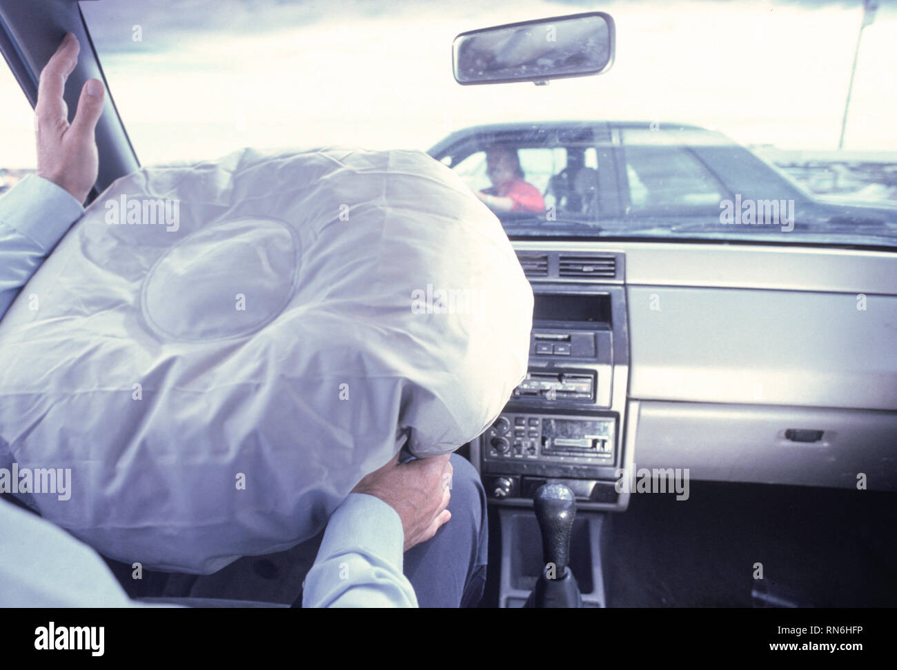 Airbag Inflates During an Accident, USA Stock Photo Alamy