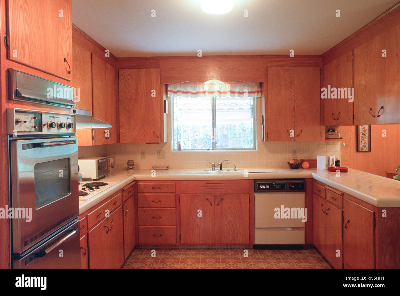 1960s Kitchen Handmade Wooden Cabinets Usa Stock Photo 236788077