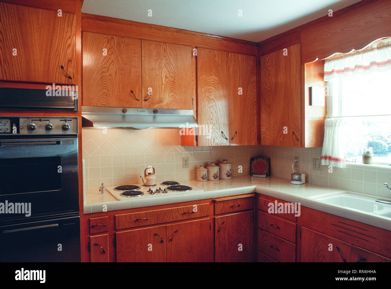 1960s Kitchen Handmade Wooden Cabinets Usa Stock Photo 236788086