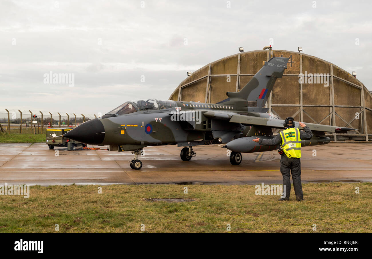 RAF Tornado GR4 at RAF Marham in new Camo livery scheme Stock Photo