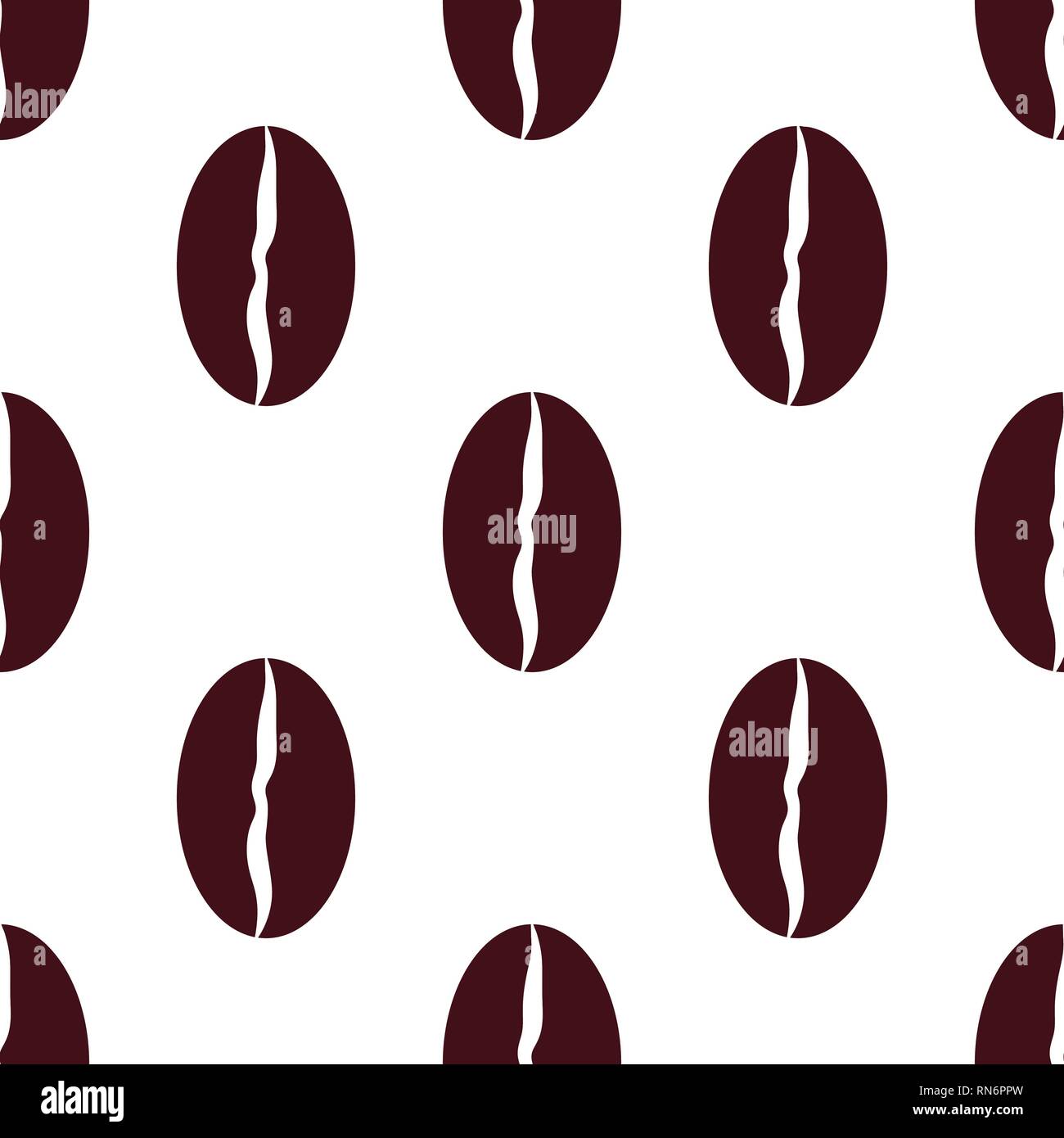 vector seamless background with coffee beans Stock Vector