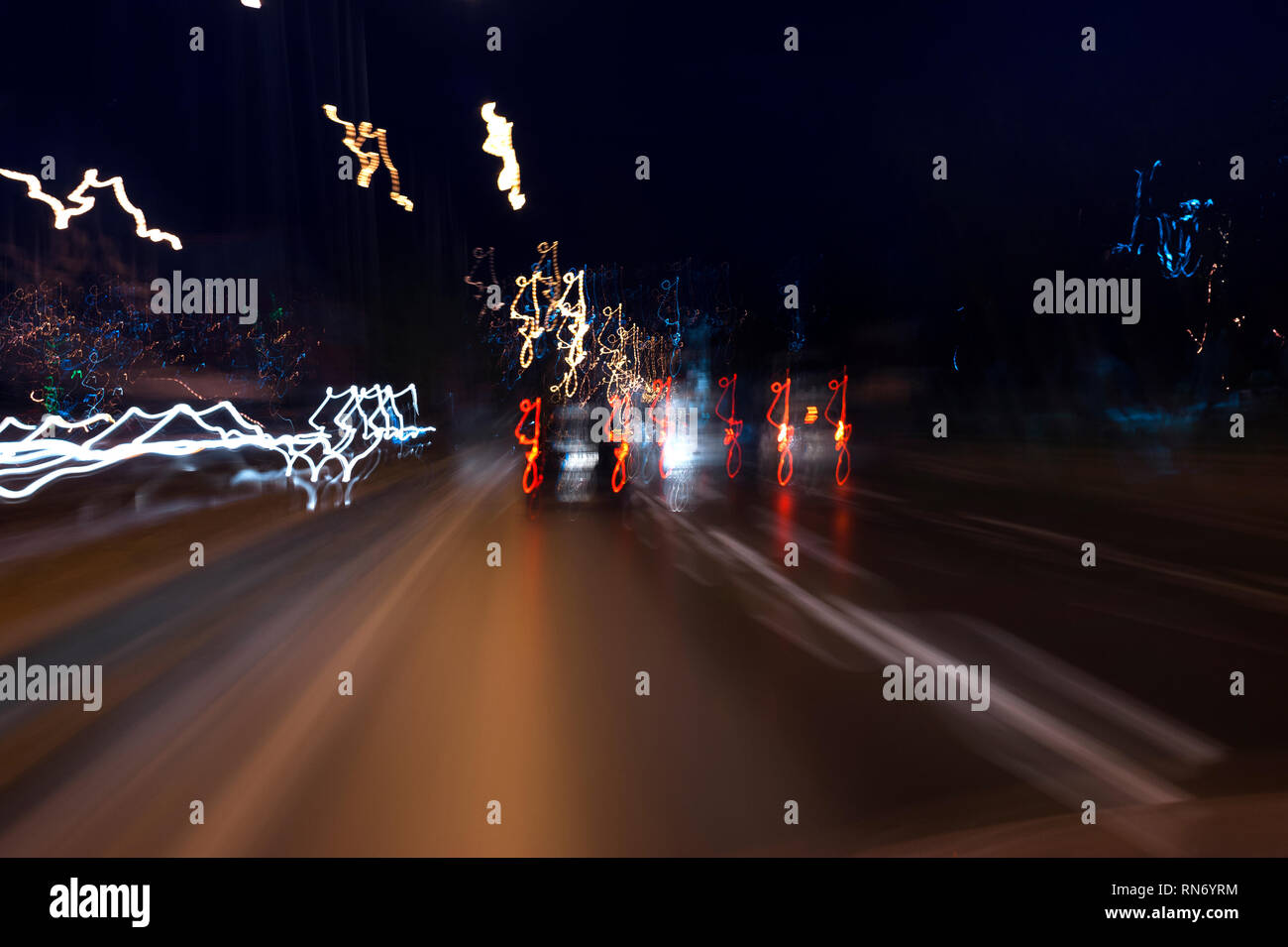 Random Shadowed Driving Looks like a view from eyes of a drunken driver, long exposure road ...