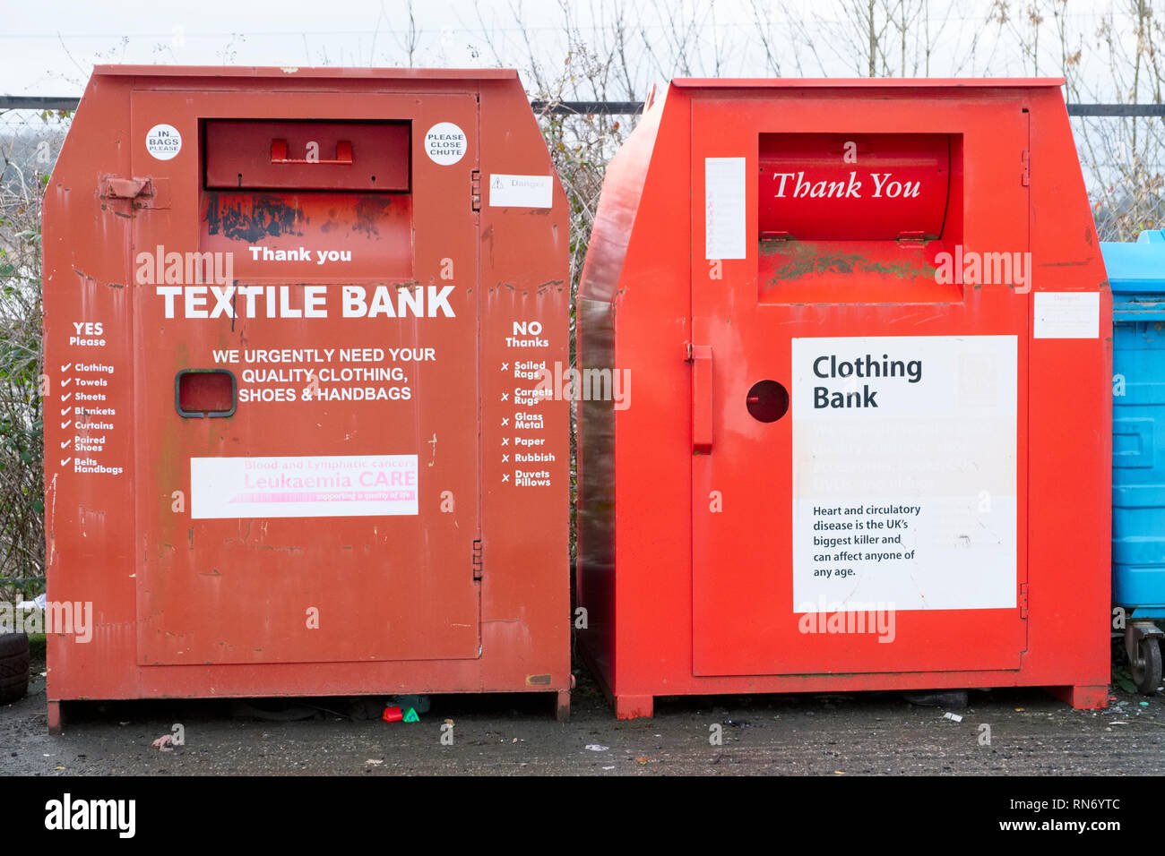 Recycle Clothes Textiles Shoes Charity Red Steel Container Save the  Environment Stock Photo - Alamy