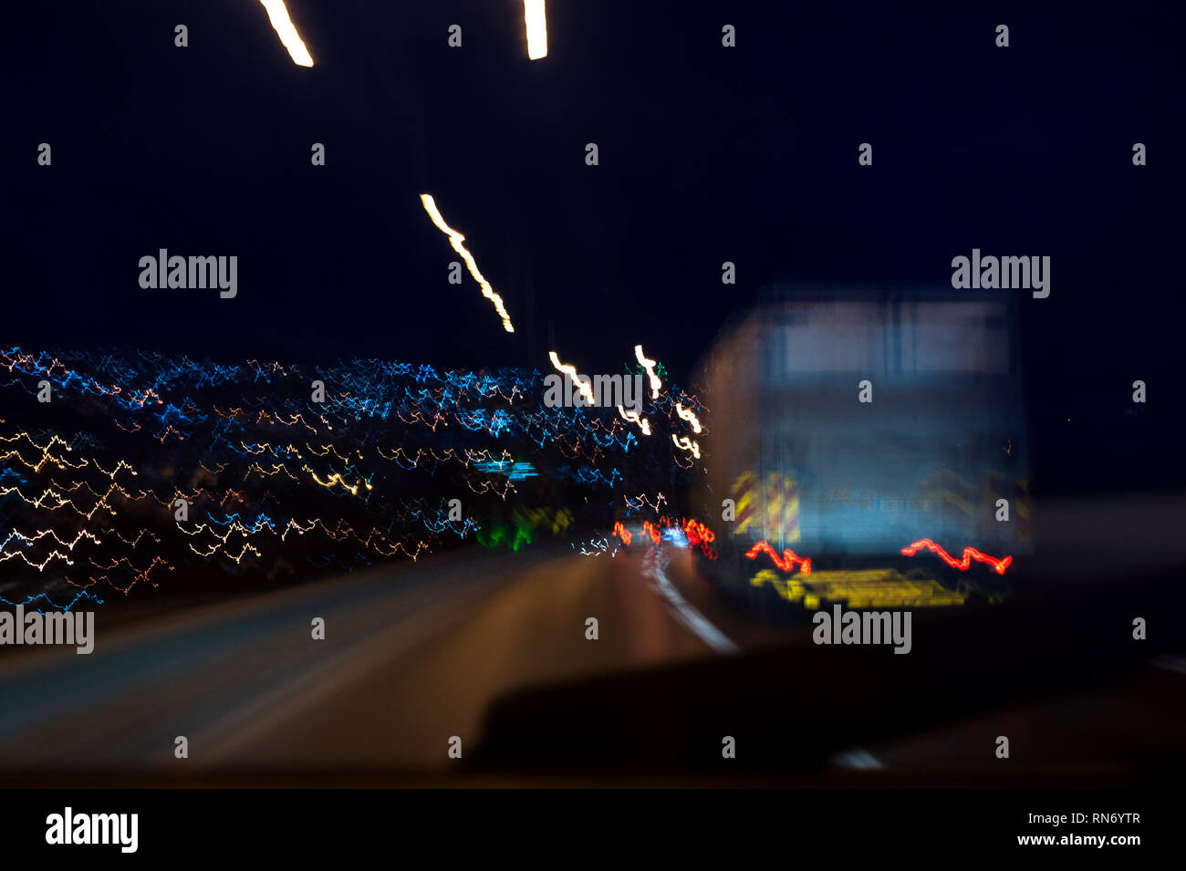 Random Shadowed Driving Looks like a view from eyes of a drunken driver, long exposure road ...