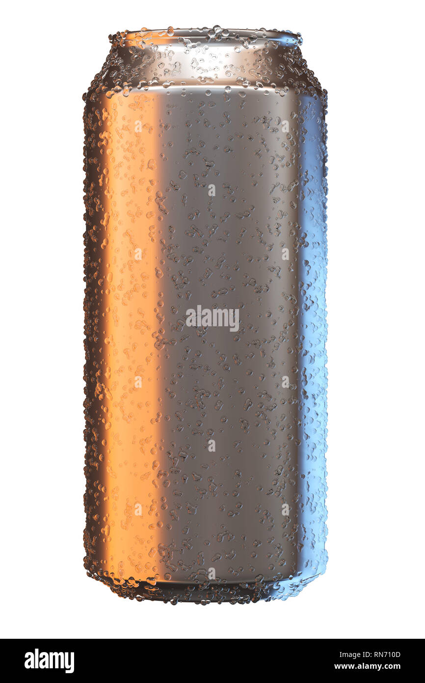 Download Aluminium Beer Or Soda Mock Up Realistic Blank Metallic Can Covered By Water Drops Isolated On White Background 3d Illustration Stock Photo Alamy