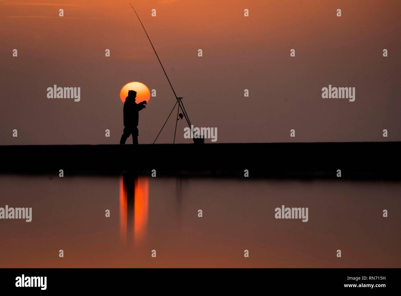 Paul Roggeman An angler competes in Europe's largest beach angling festival at the ...
