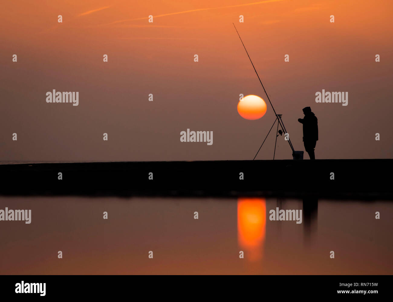 Paul Roggeman An angler competes in Europe's largest beach angling festival at the ...