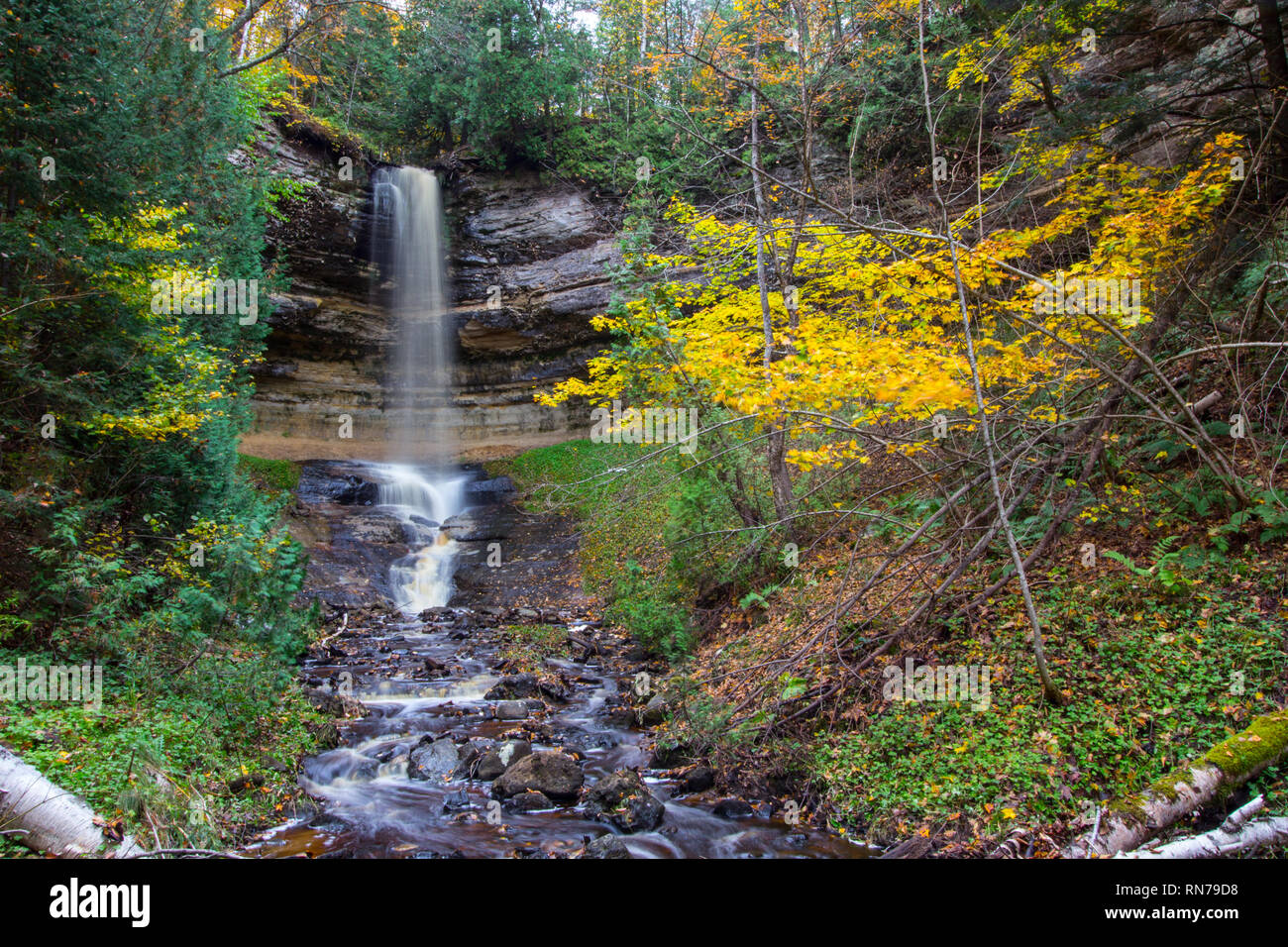 Munising Falls in Autumn, Pictured Rocks National Lakeshore, Michigan