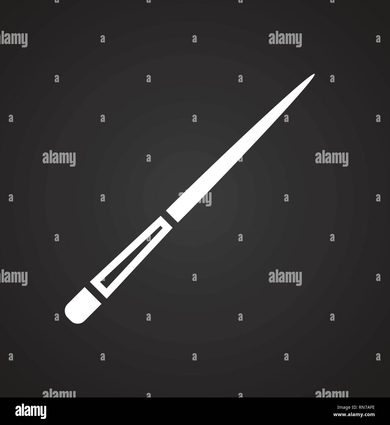 Brush icons set on black background for graphic and web design, Modern ...