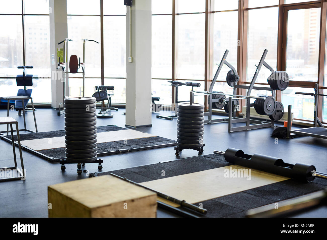 Cross training equipment Stock Photo Alamy