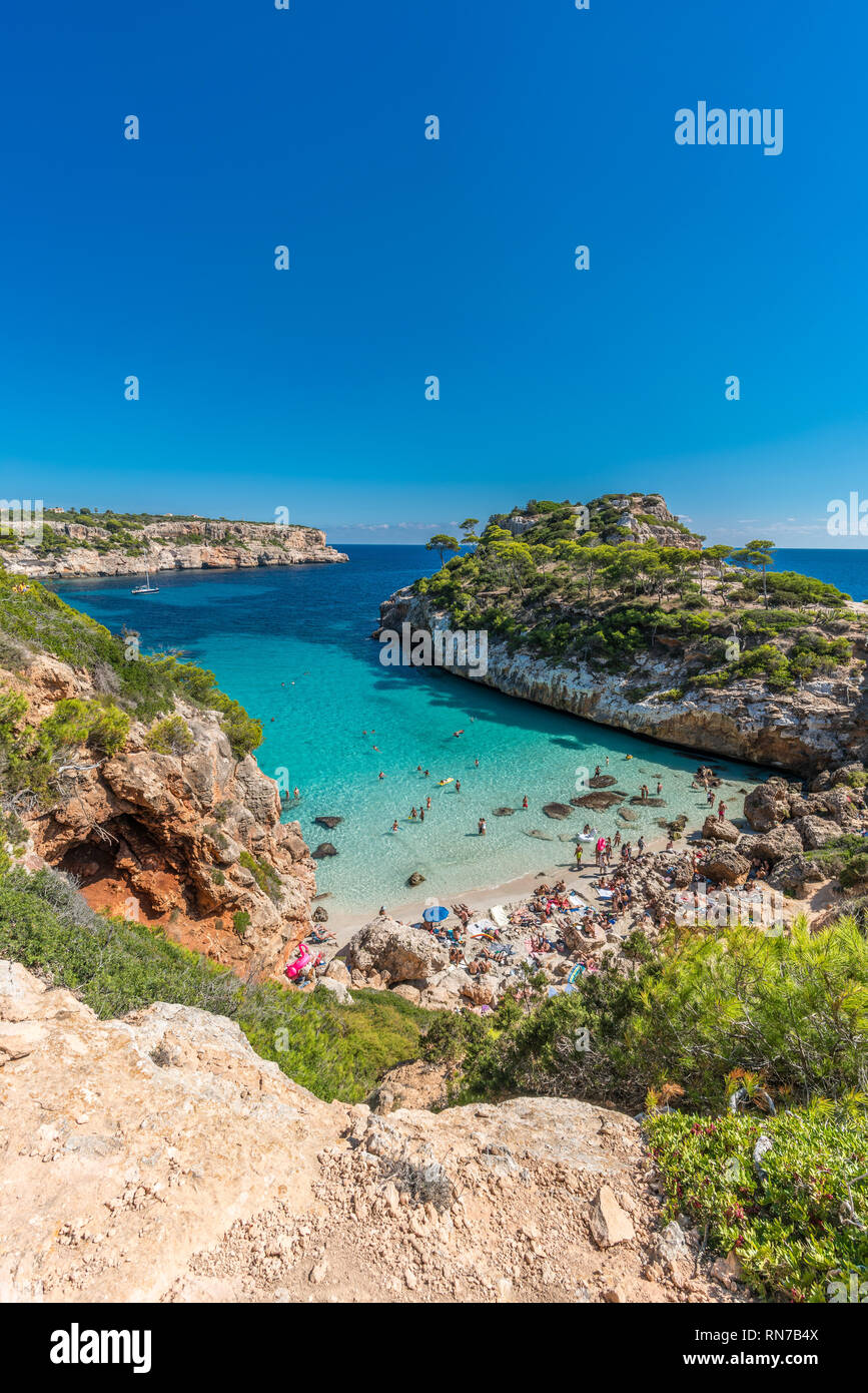 Majorca, Balearic Islands, Spain September 29, 2017 People enjoying